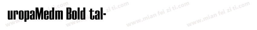 EuropaMedm BoldItal字体转换